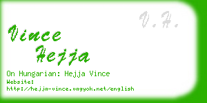 vince hejja business card